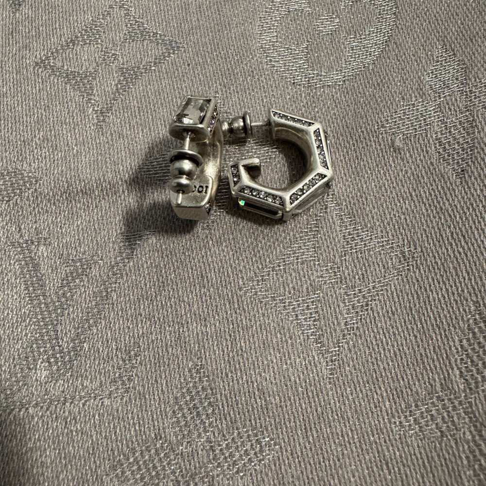 Gucci Silver Marmont Circular Studded Earrings - Picture 3 of 5